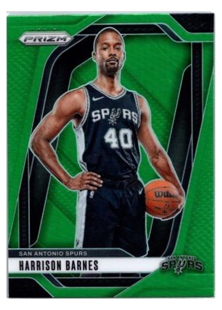 2024-25 Panini Prizm Base Set Harrison Barnes Green Sparkle #55 card