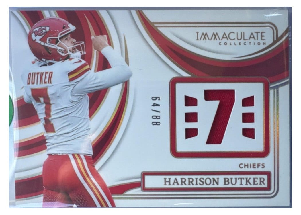 2024 Panini Immaculate Collection Immaculate Numbers Memorabilia Harrison Butker #40 card