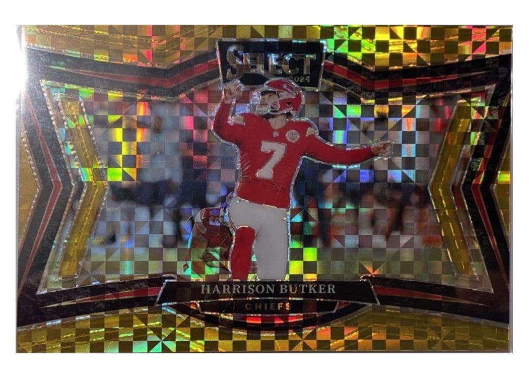 2024 Panini Select Base Set Harrison Butker Gold Mojo #440 card