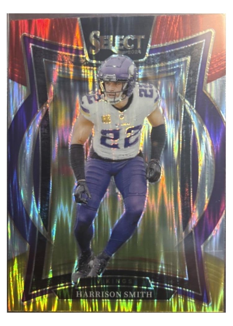 2024 Panini Select Base Set Harrison Smith Red Yellow Prizm Shock #59 card