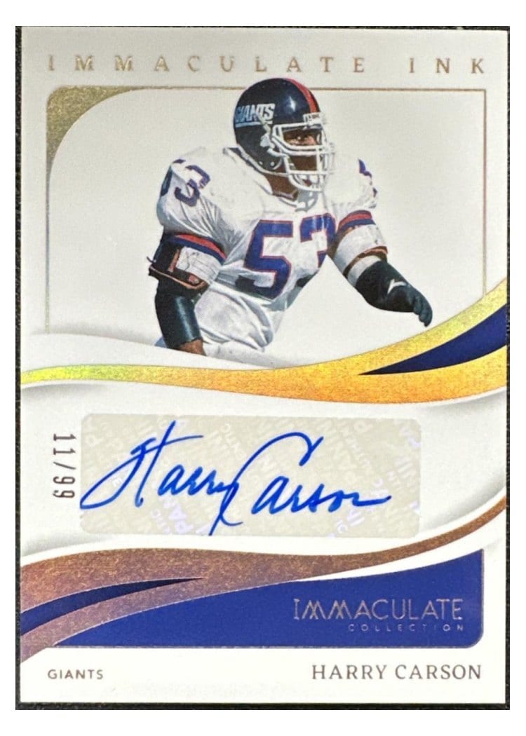 2024 Panini Immaculate Ink Harry Carson #9 card