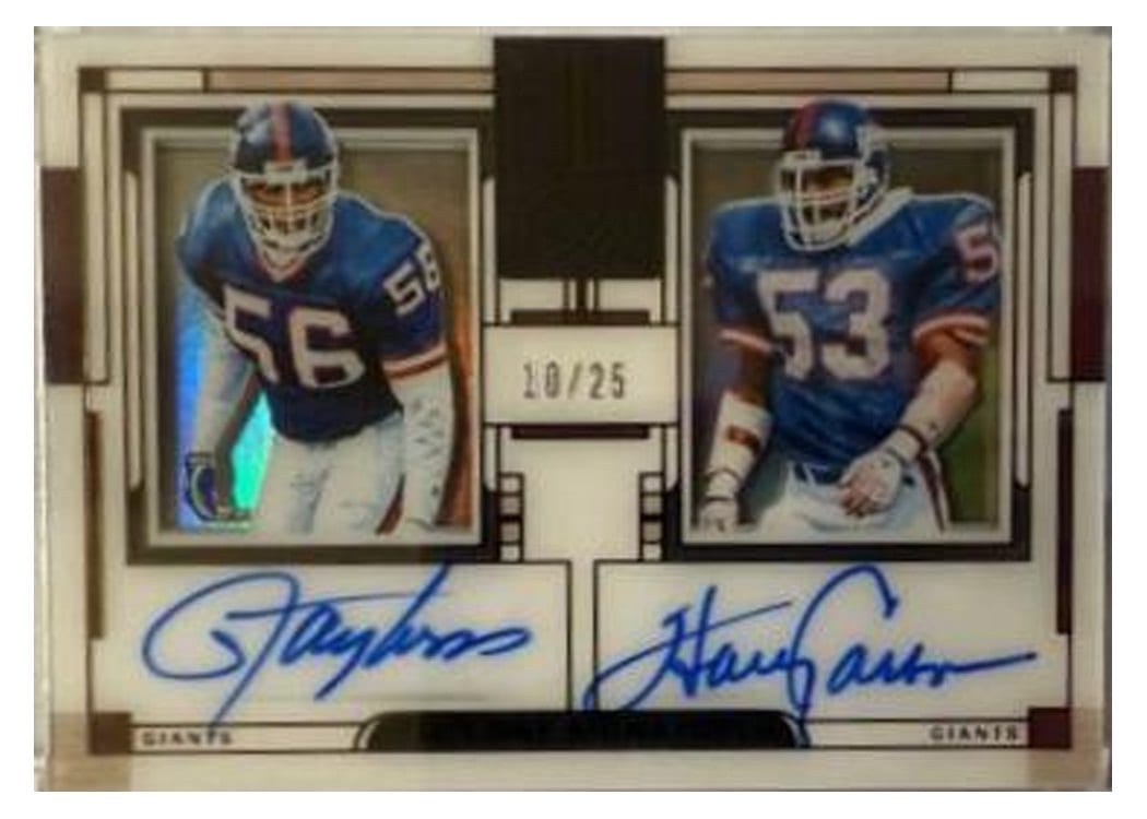 2023 Panini One Plus One Signatures Harry Carson/Lawrence Taylor Bronze Plus One Signatures #147