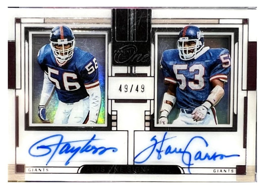 2023 Panini One Plus One Signatures Harry Carson/Lawrence Taylor #147
