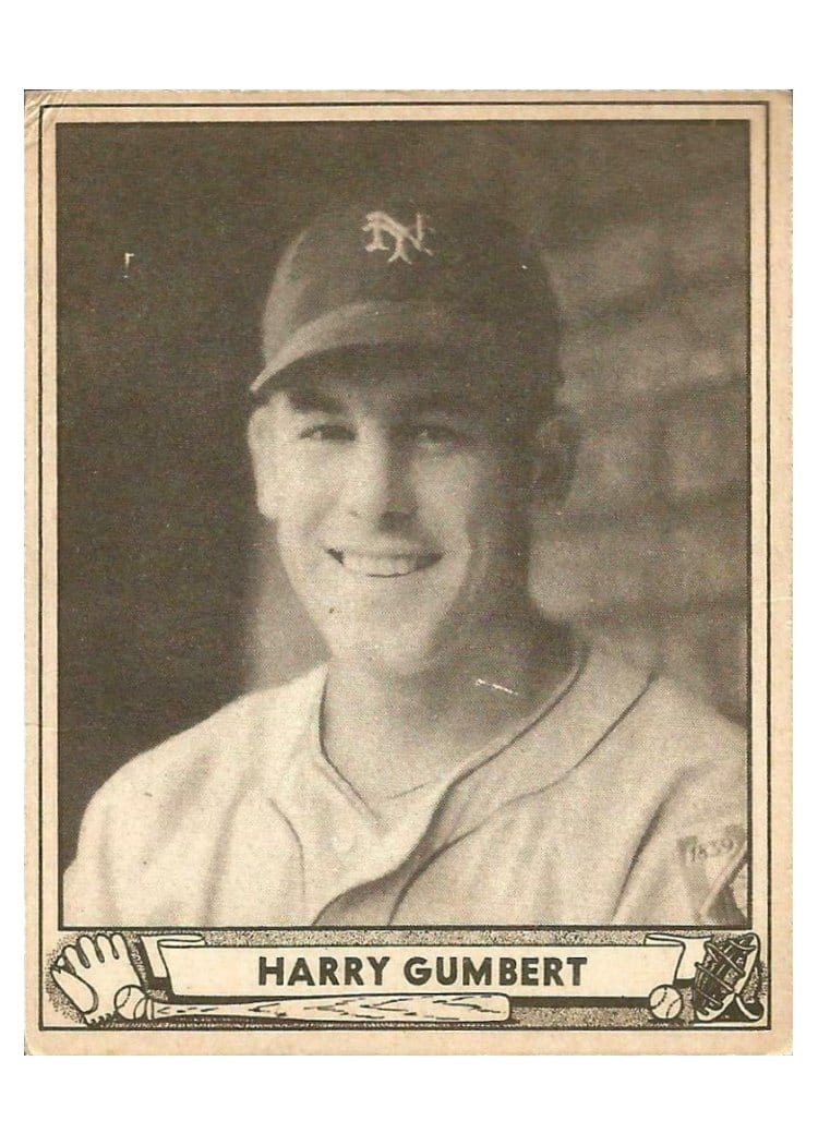 1940 Play Ball Harry Gumbert #86 card