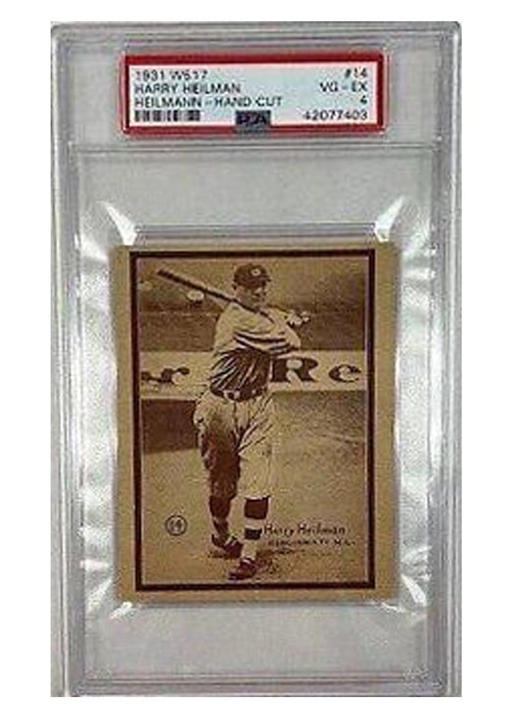 1931 W517 Harry Heilman Heilmann Hand Cut #14 card