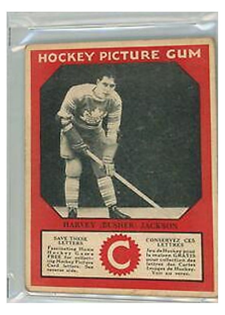 1933 V252 Canadian Gum Harvey Jackson card