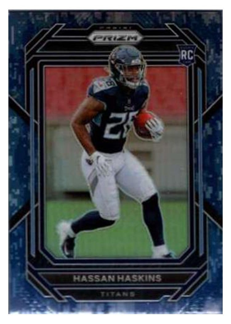 2022 Panini Prizm Base Set Hassan Haskins Navy Camo #326 card