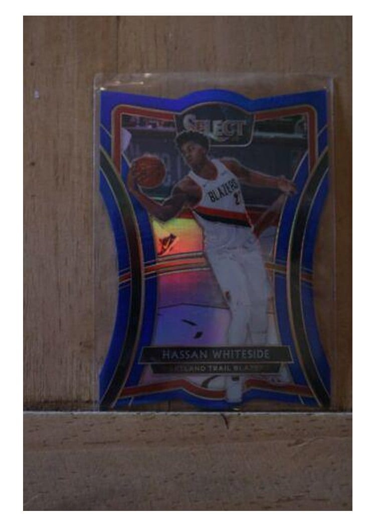 2019-20 Panini Select Base Set Hassan Whiteside Die Cut Blue Prizm #198 card