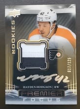 2022-23 Upper Deck Premier Premier Focus Rookies Autograph Patch Hayden Hodgson #PFPR-HH card