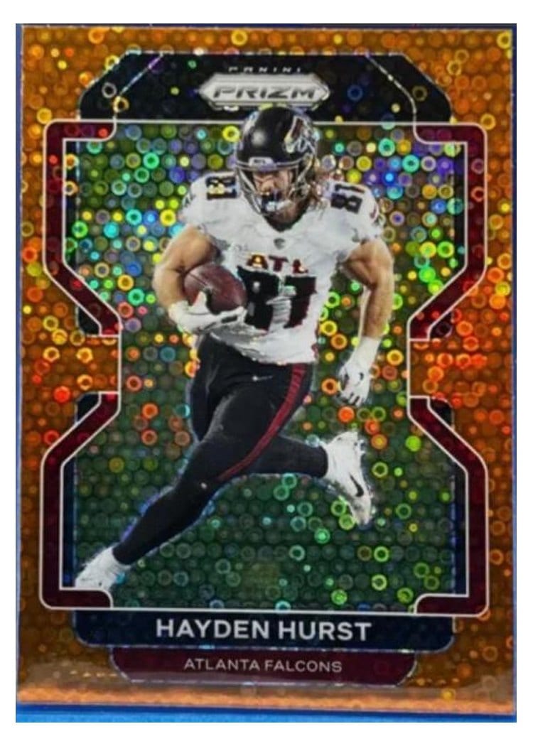 2021 Panini Prizm Base Set Hayden Hurst Orange Disco Prizm #323 card
