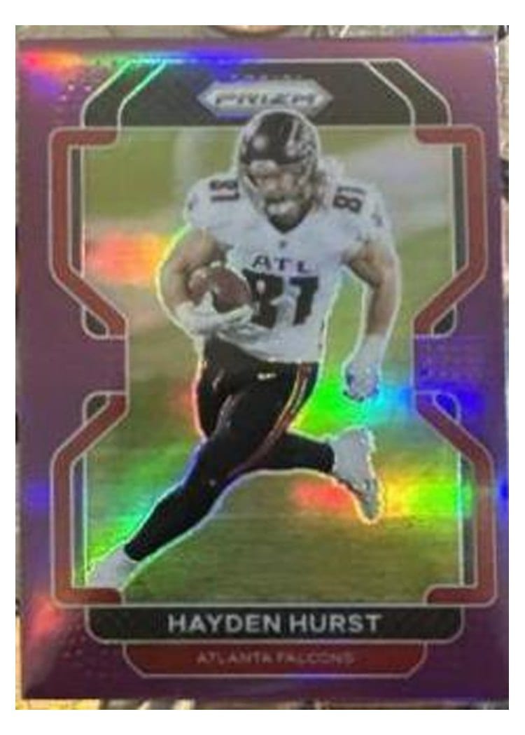 2021 Panini Prizm Base Set Hayden Hurst #323 card