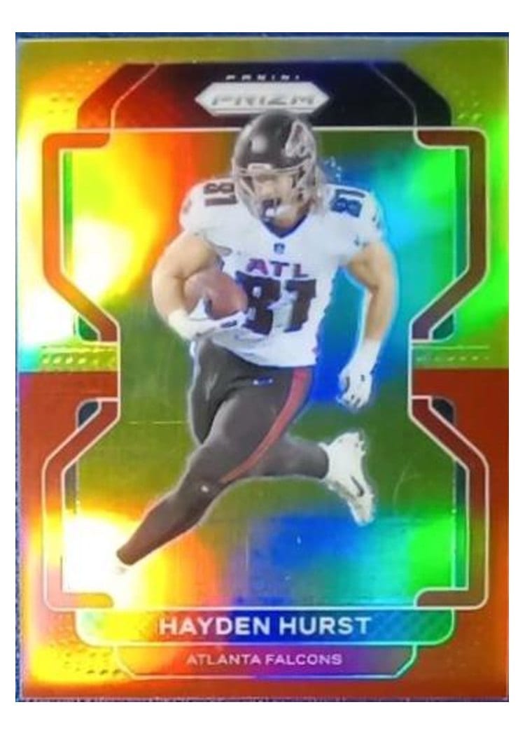 2021 Panini Prizm Base Set Hayden Hurst Yellow Red Prizm #323 card