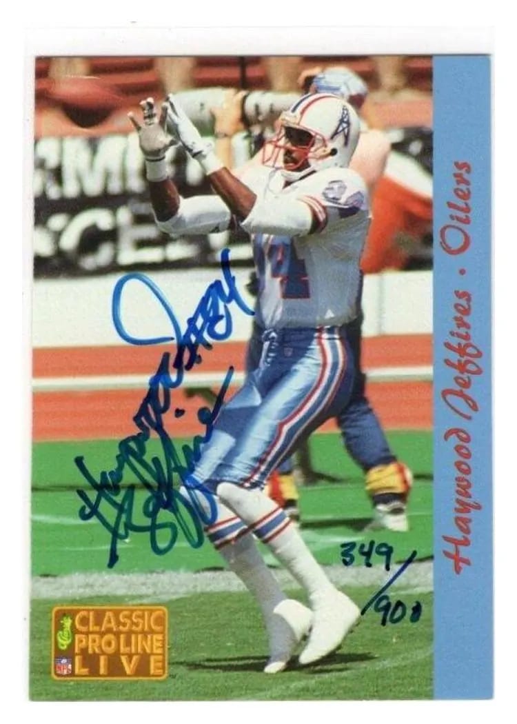 1993 Pro Line Live Autographs Haywood Jeffires card