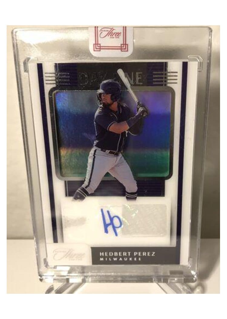 2022 Panini Three and Two Day One Autographs Hedbert Perez #DOA-HP card