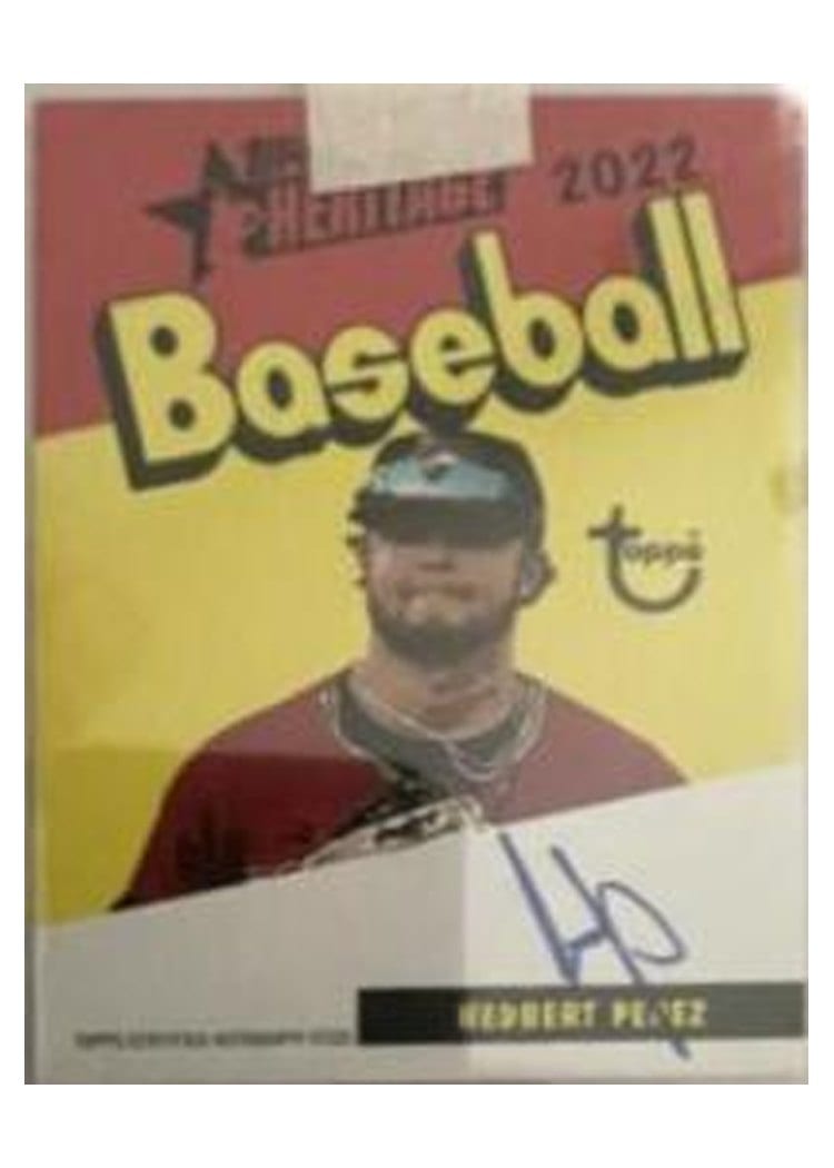 2022 Topps Heritage Minor League 1973 Topps Pack Cover Autographs Hedbert Perez #73PC-HP card