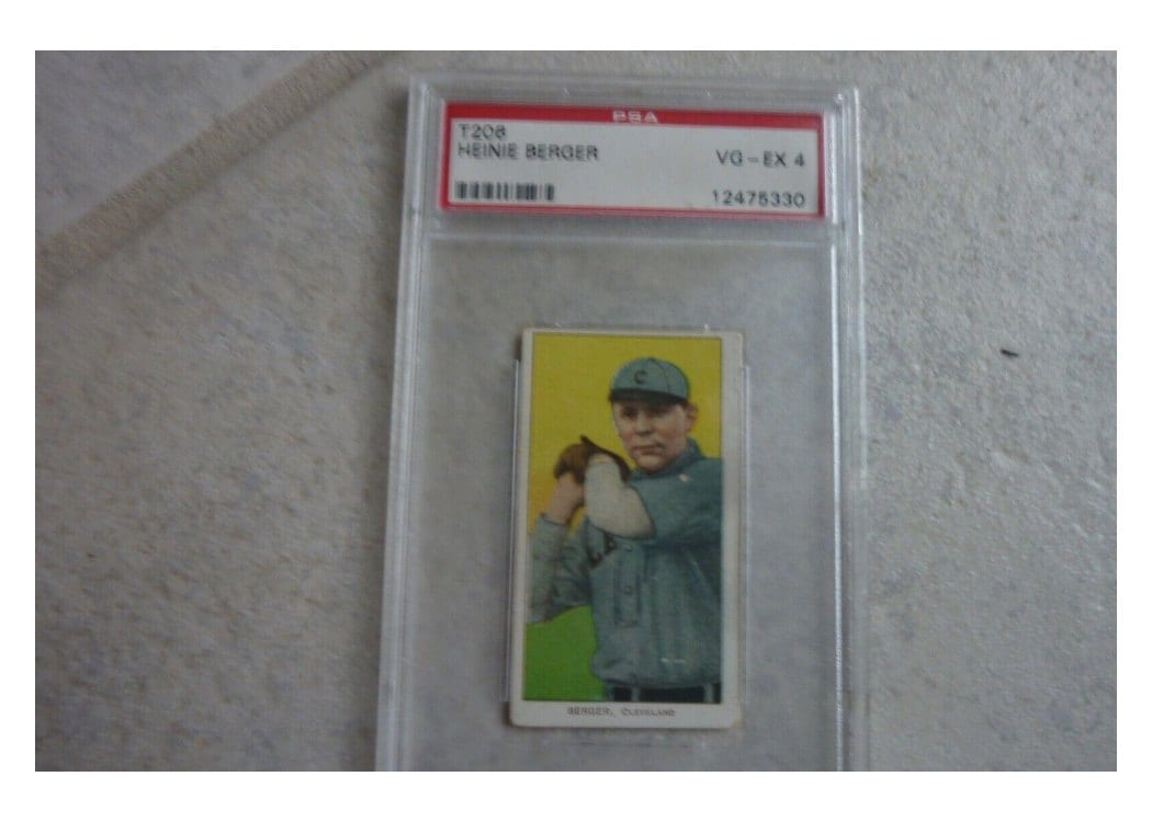 1909 T206 El Principe De Gales Heinie Berger card