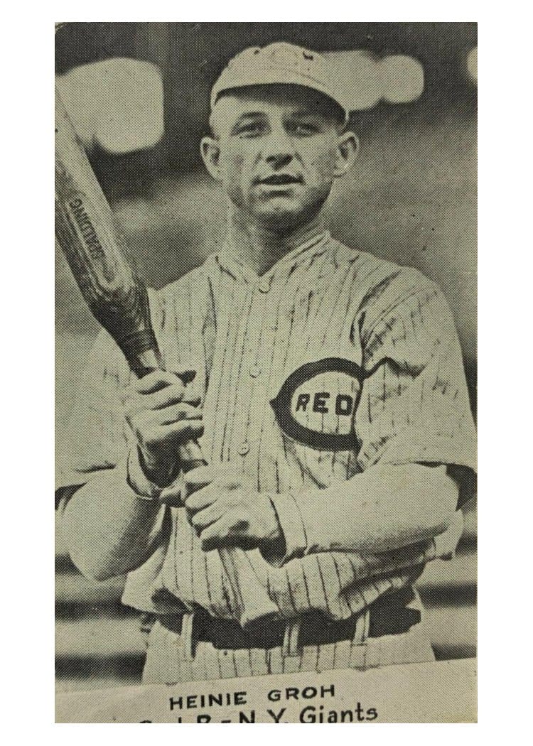 1921 E220 National Caramel Heinie Groh card
