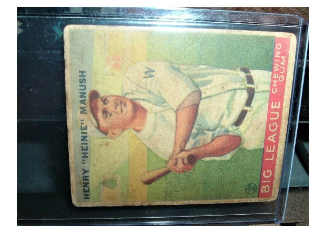 1933 Goudey Heinie Manush #47 card