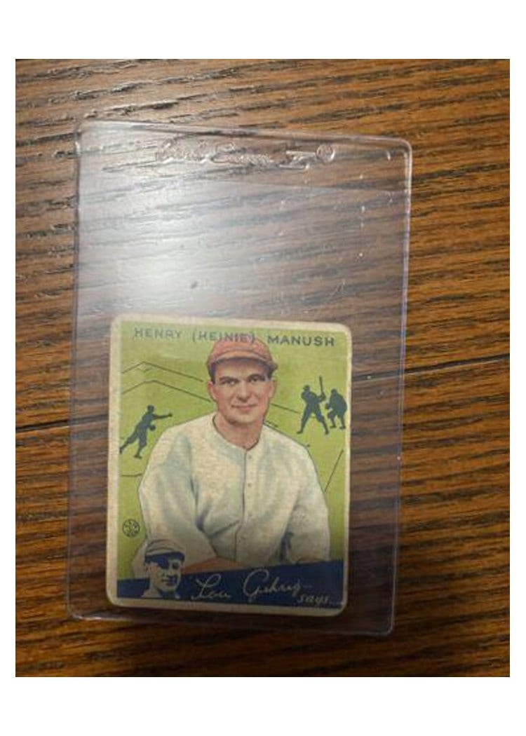 1934 Goudey Heinie Manush #18 card