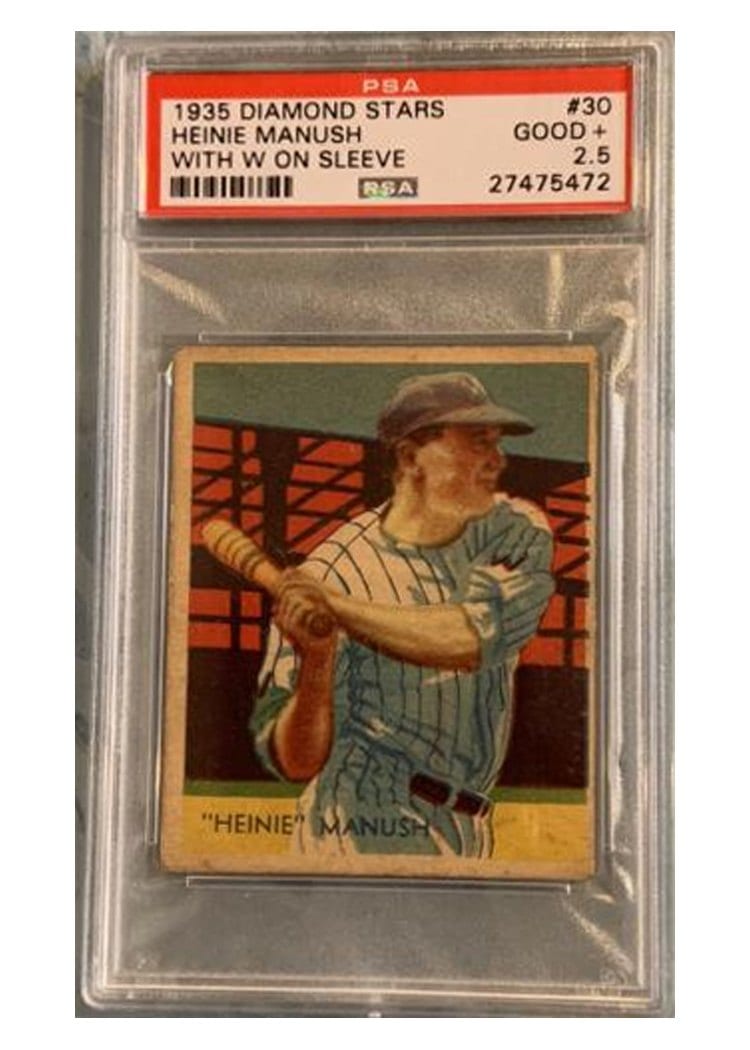 1935 Diamond Stars Heinie Manush #30 card