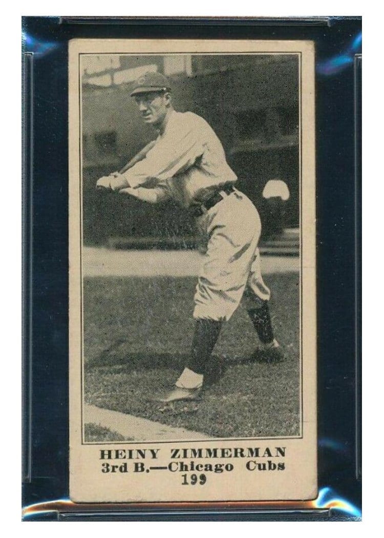1916 M101 4 Sporting News Heiny Zimmerman #199 card