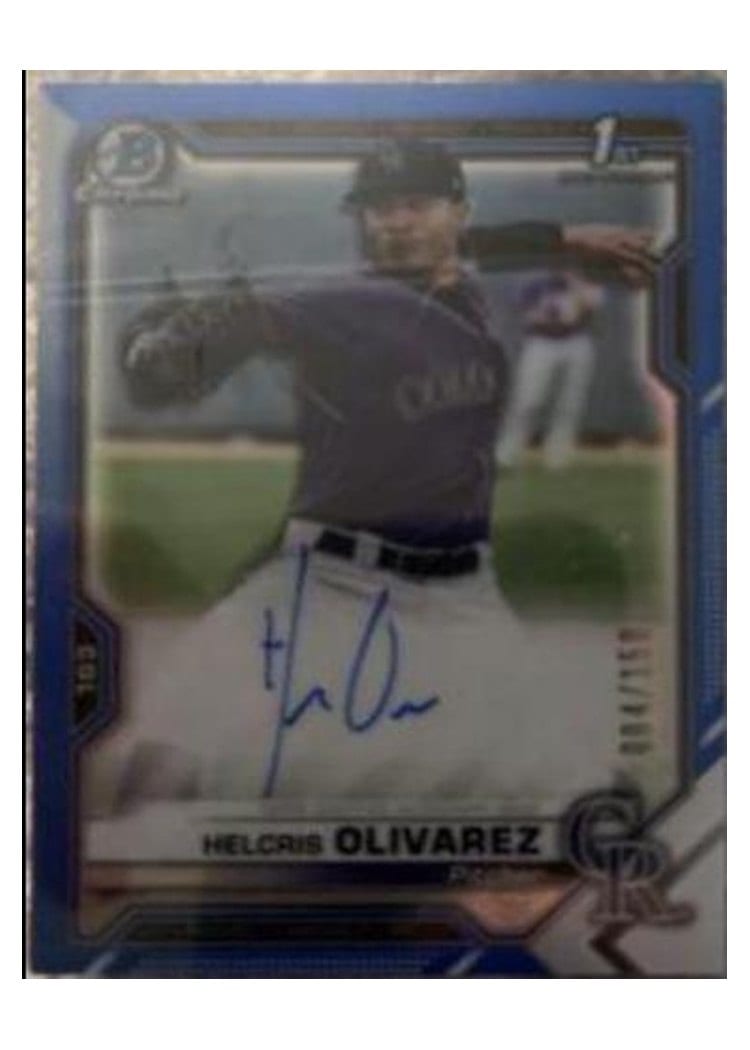 2021 Bowman Chrome Prospect Autographs Helcris Olivarez #CPA-HO card
