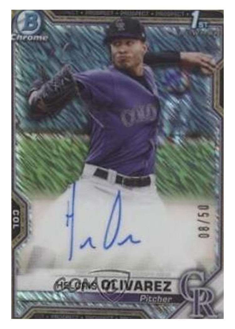 2021 Bowman Chrome Prospect Autographs Helcris Olivarez #CPA-HO card