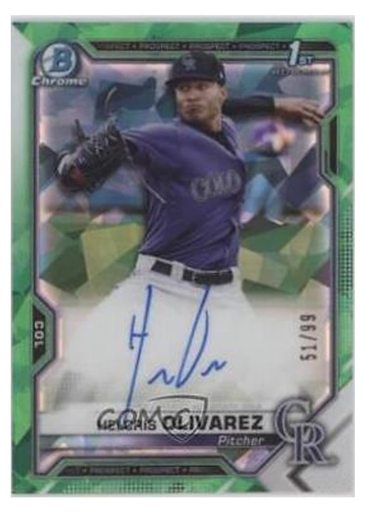 2021 Bowman Chrome Prospect Autographs Helcris Olivarez #CPA-HO card