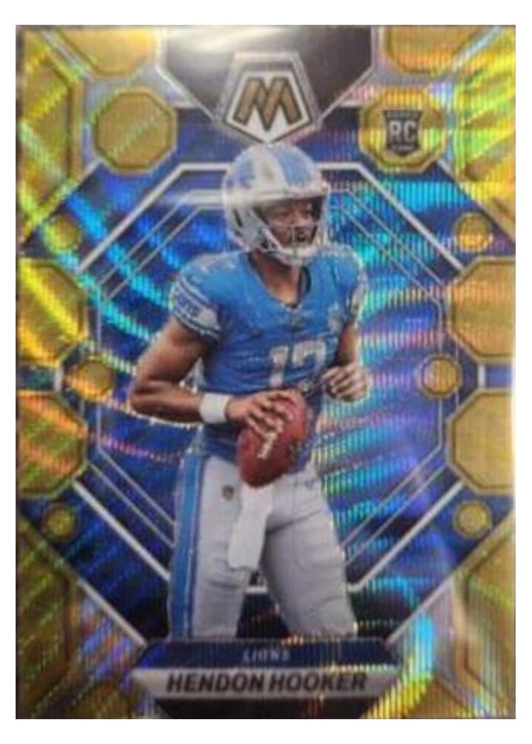 2023 Panini Mosaic Base Set Hendon Hooker Gold Wave #322 card