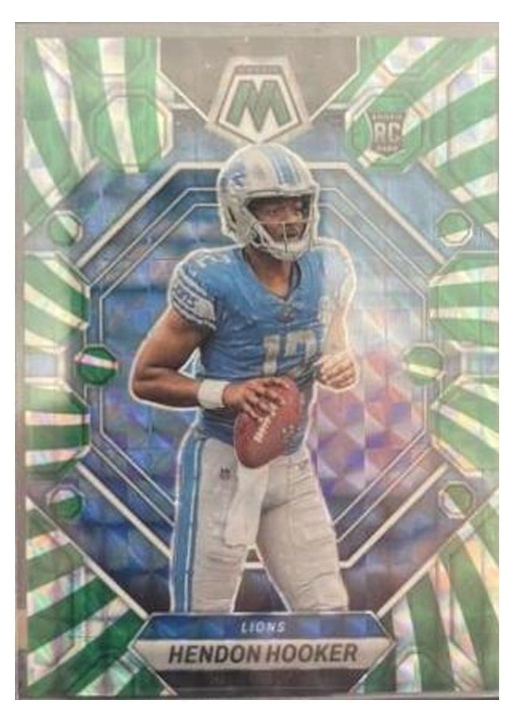 2023 Panini Mosaic Base Set Hendon Hooker Green Swirl #322 card