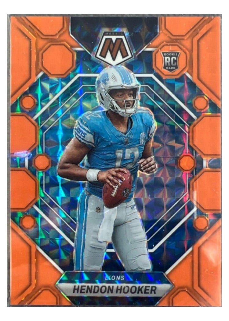 2023 Panini Mosaic Base Set Hendon Hooker Orange Fluorescent #322 card