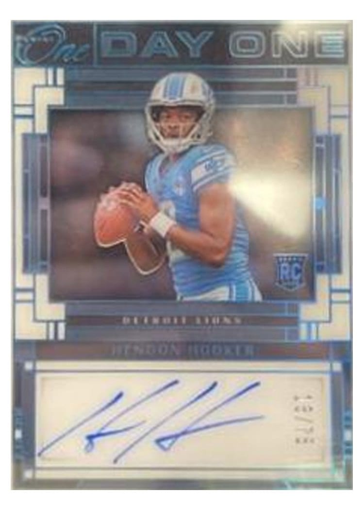 2023 Panini One Day One Autographs Hendon Hooker #107 card