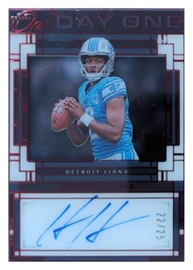 2023 Panini One Day One Autographs Hendon Hooker #107 card