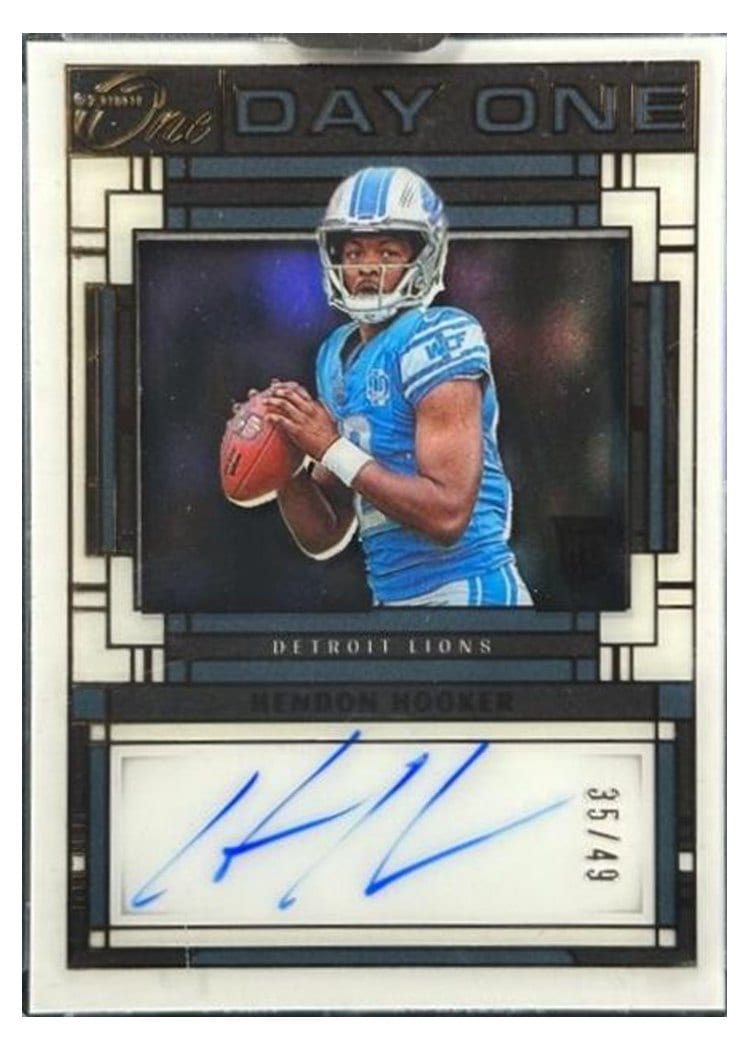 2023 Panini One Day One Autographs Hendon Hooker #107 card