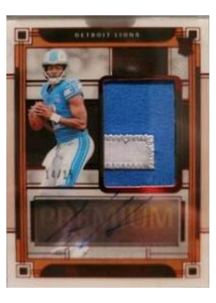 2023 Panini One Premium Rookie Patch Autographs Hendon Hooker #131 card