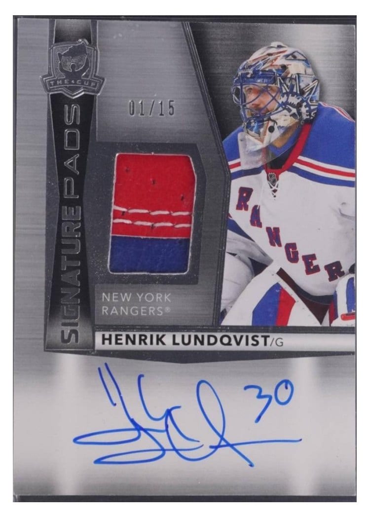 2024-25 Upper Deck The Cup Signature Pads Henrik Lundqvist #SM-HL card