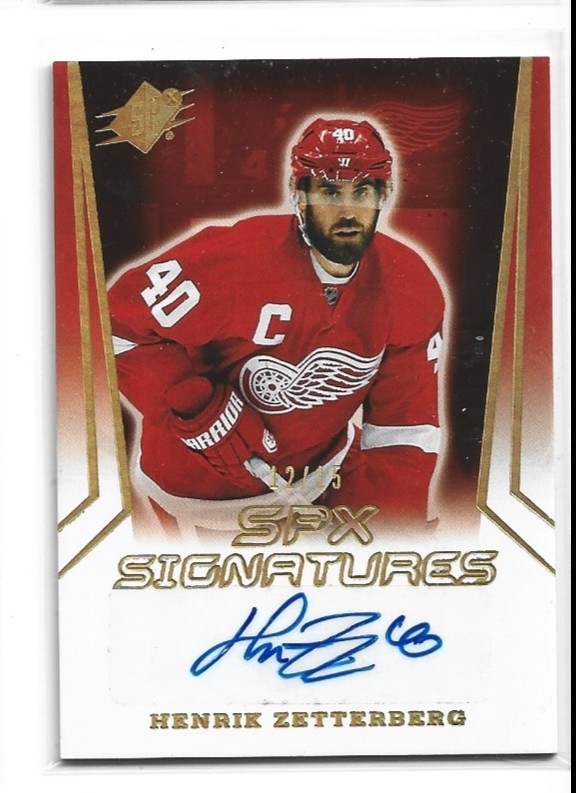 2021-22 SPx SPx Signatures Henrik Zetterberg #SPX-HZ card