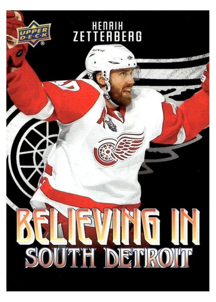 2025-26 Upper Deck Detroit Red Wings Centennial Believing in South Detroit Auto Henrik Zetterberg #BSD-5 card