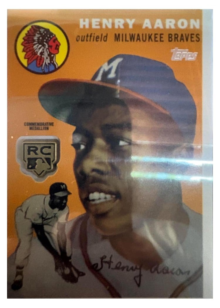 2020 Topps Rookie Card Retrospective RC Logo Medallions Henry Aaron #RCR-HA card