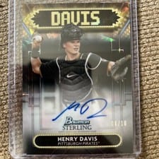 2022 Bowman Sterling Signage Autographs Henry Davis #SSA-HD card