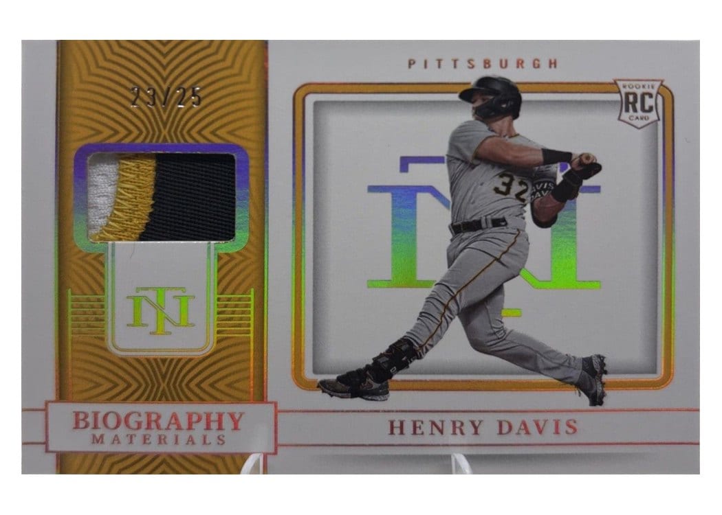 2023 Panini National Treasures Biography Materials Henry Davis #9 card