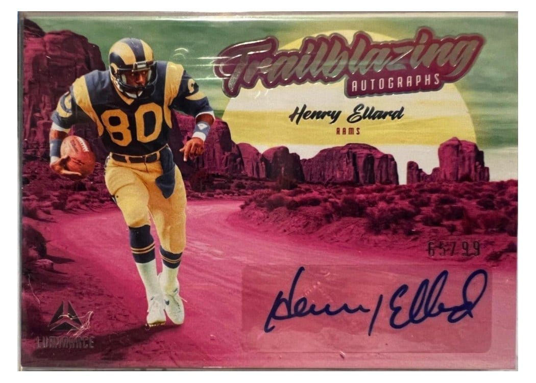 2022 Panini Luminance Trailblazing Autographs Henry Ellard #TBA-HEL card