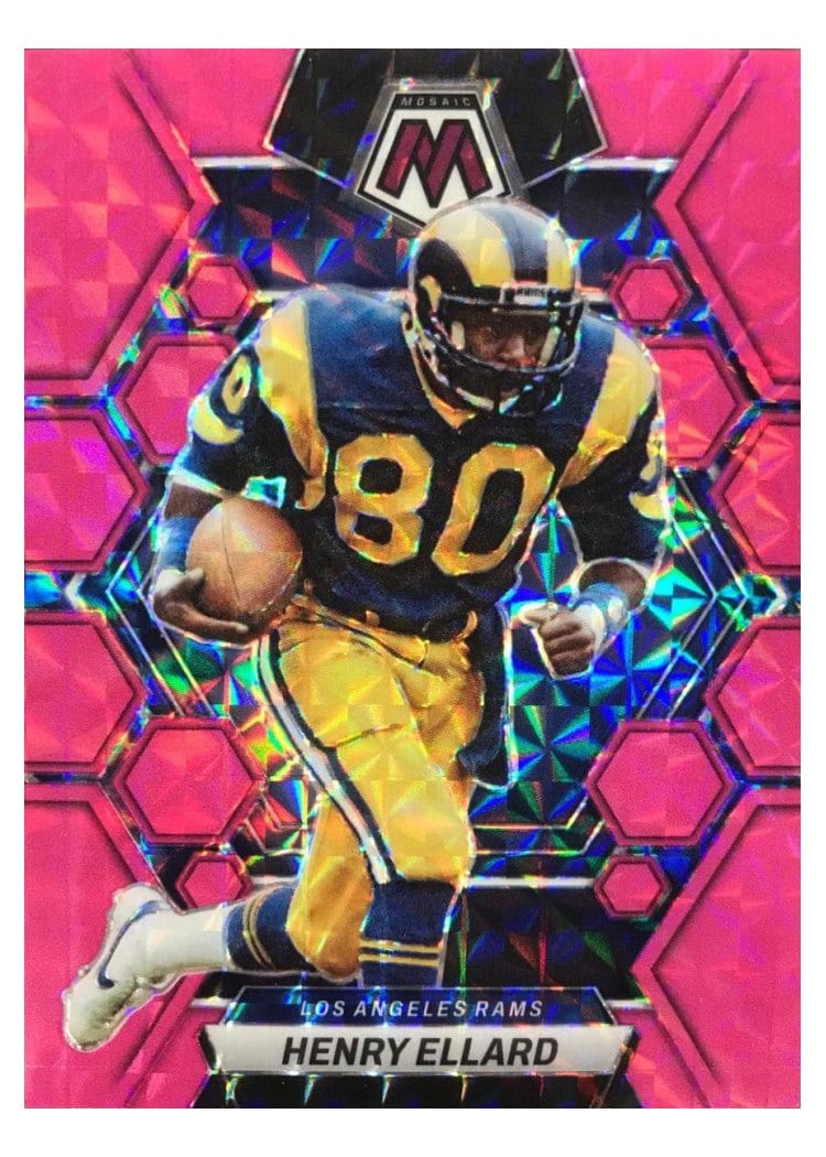 2023 Panini Mosaic Base Set Henry Ellard Pink Fluorescent #141