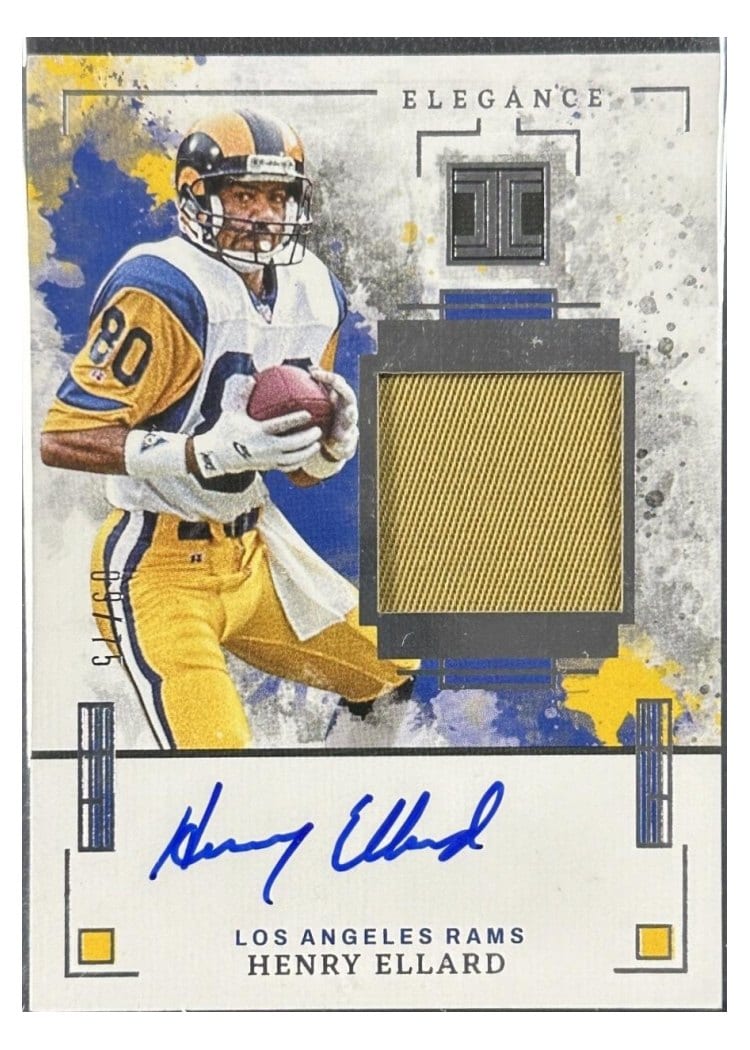 2025 Panini Impeccable Elegance Retired Patch Autos Henry Ellard #17 card
