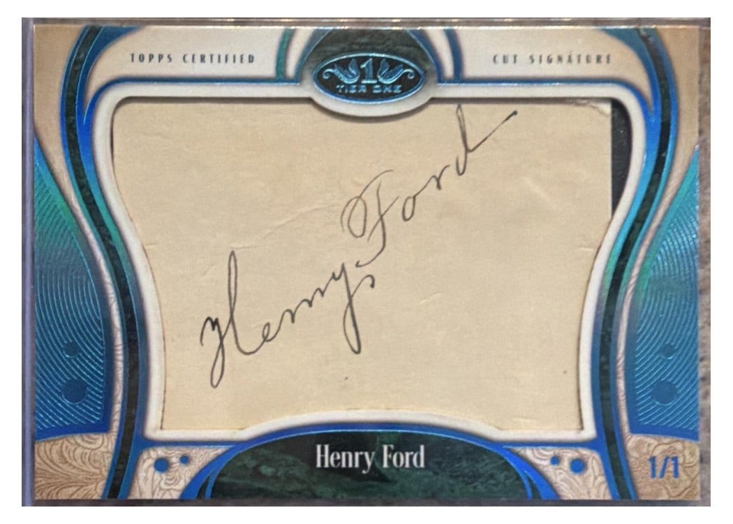 2026 Topps Tier One Cut Signatures Henry Ford #T1CS-HF card