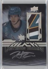 2023-24 SPx UD Black Lustrous Rookie Autograph Patch Henry Thrun #LRAP-HT card