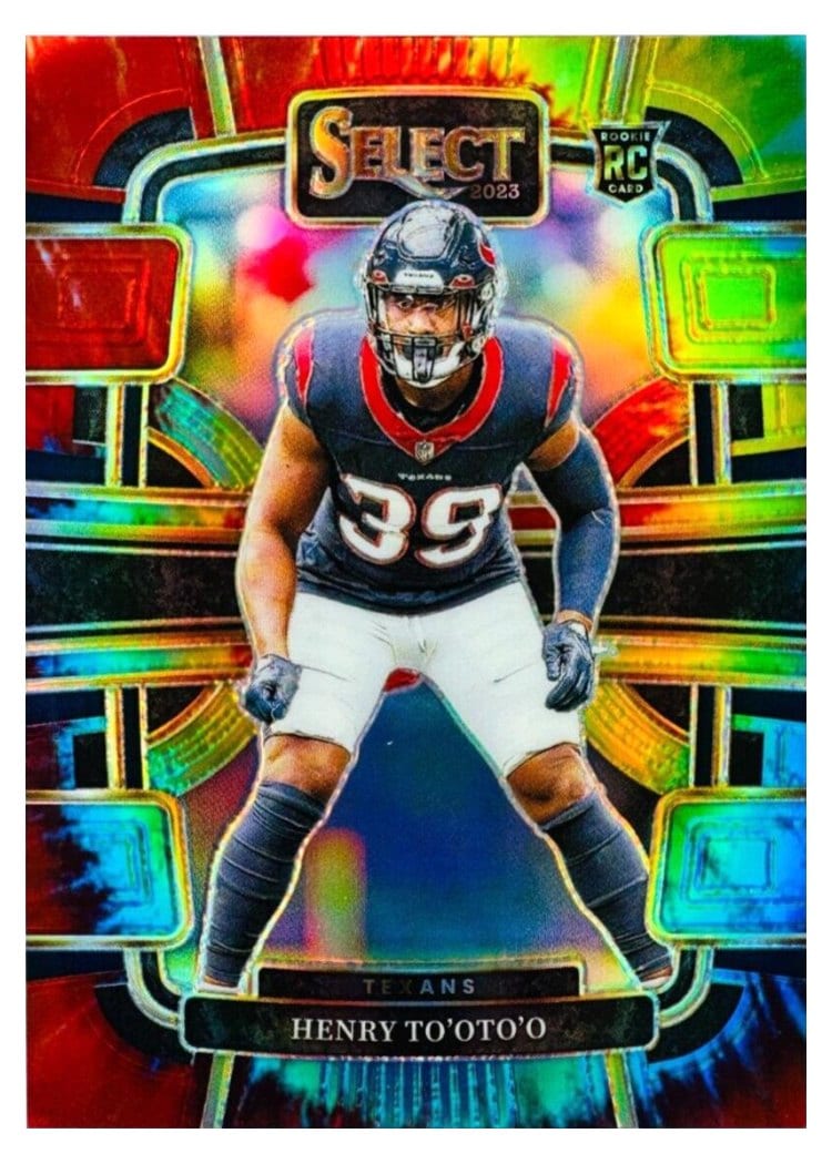 2023 Panini Select Base Set Henry To'oTo'o Tie-Dye Prizm #39 card