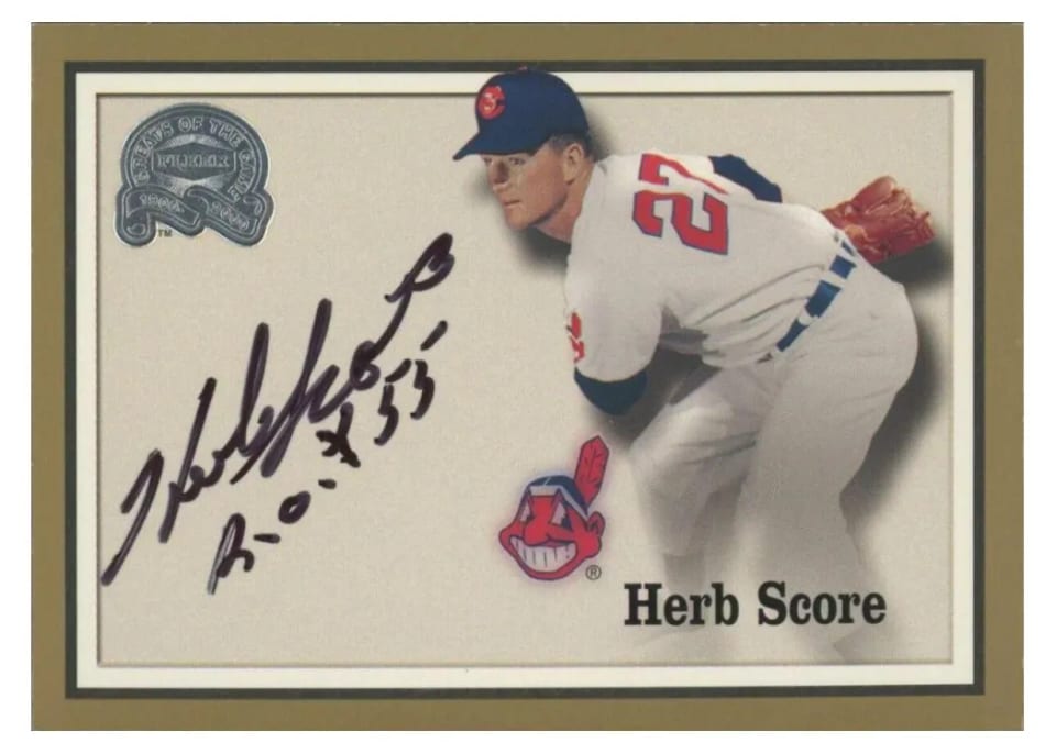 2000 Fleer Greats Herb Score card