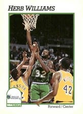 1991-92 Hoops Base Set Herb Williams #50 card