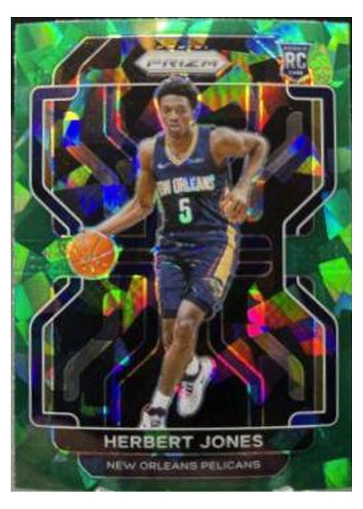 2021-22 Panini Prizm Base Set Herbert Jones Green Ice Prizm #329 card